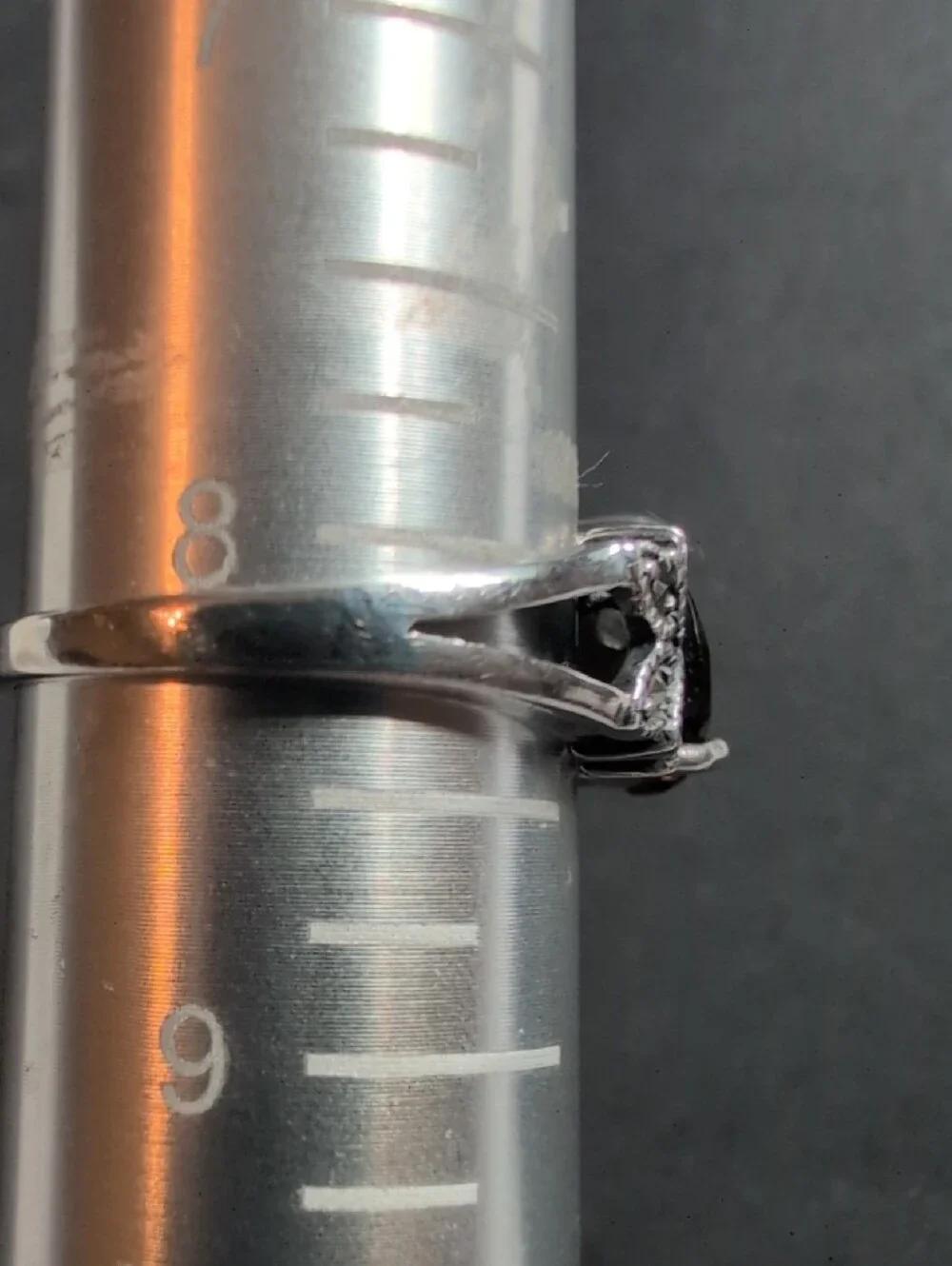 Sterling Silver Marcasite And Smoky Quartz Size 8 Ring